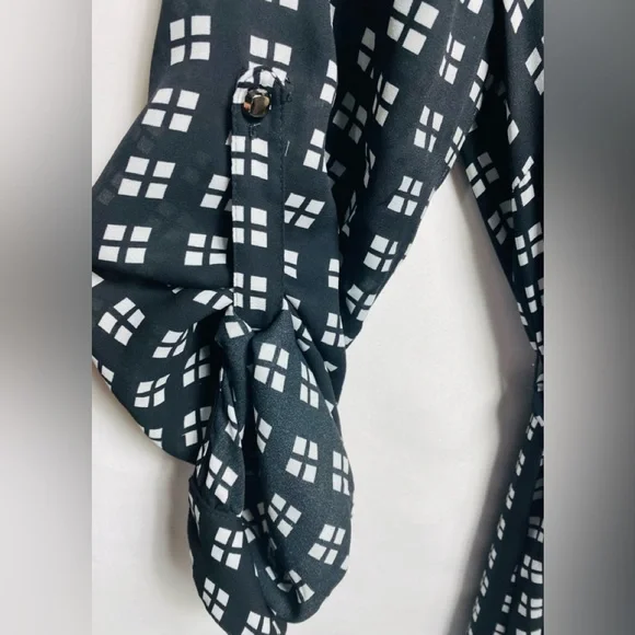 Daniel Rainn Black & White Checkered Dress Lined Sz XS - Picture 4 of 5